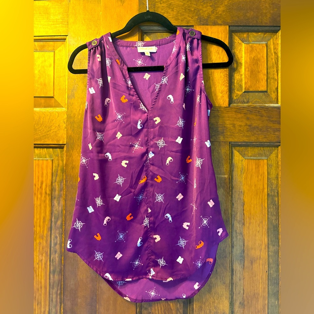 ModCloth Travel Tank Deep Purple Jetsetter XS